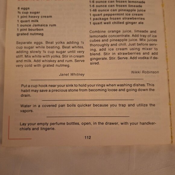 Volunteer Realty Co Cookbook Tennessee Nashville Rosalynn Carter 1970s Recipes - Picture 6 of 8